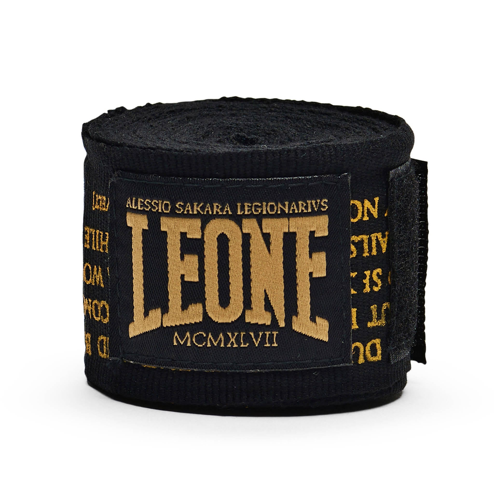 Bendaggi Leone 1947 Fasce Legionarius di Alessio Sakara in Cotone semi-elastico da 3,5m protezione per il polso e le dita con chiusura a velcro per Pugilato, Thaiboxe, K1, Mma