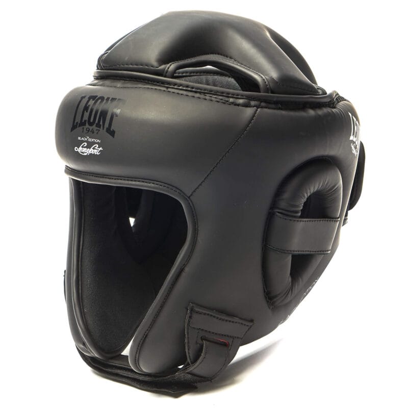 Caschetto Black Edition Leone1947 per gare di Kickboxing, Muaythai, Semi Contact