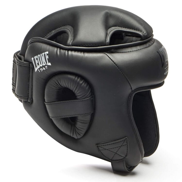 Caschetto Black Edition Leone1947 per gare di Kickboxing, Muaythai, Semi Contact