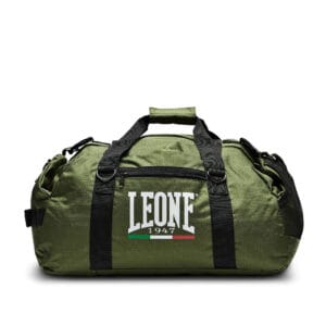 Borsone Zaino Leone 1947 khaki estendibile con spallacci, per attrezzatura Muaythai, MMA, KIckboxing, Pugilato