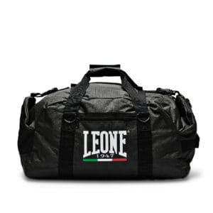 Borsone Zaino Leone 1947 nero estendibile con spallacci, per attrezzatura Muaythai, MMA, KIckboxing, Pugilato