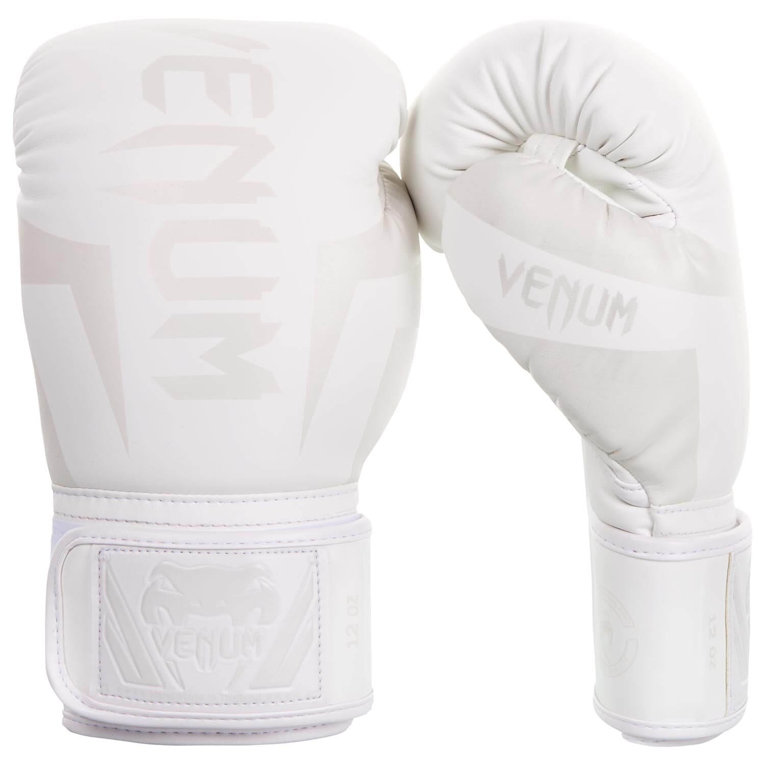Guantoni Venum Elite Bianco per Muay Thai, Pugilato e Kickboxing