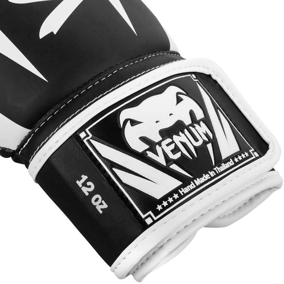 Guantoni Venum Elite Nero/Bianco per Muay Thai, Pugilato e Kickboxing