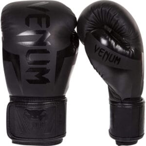 Guantoni Venum Elite Nero per Muay Thai, Boxe e Kickboxing