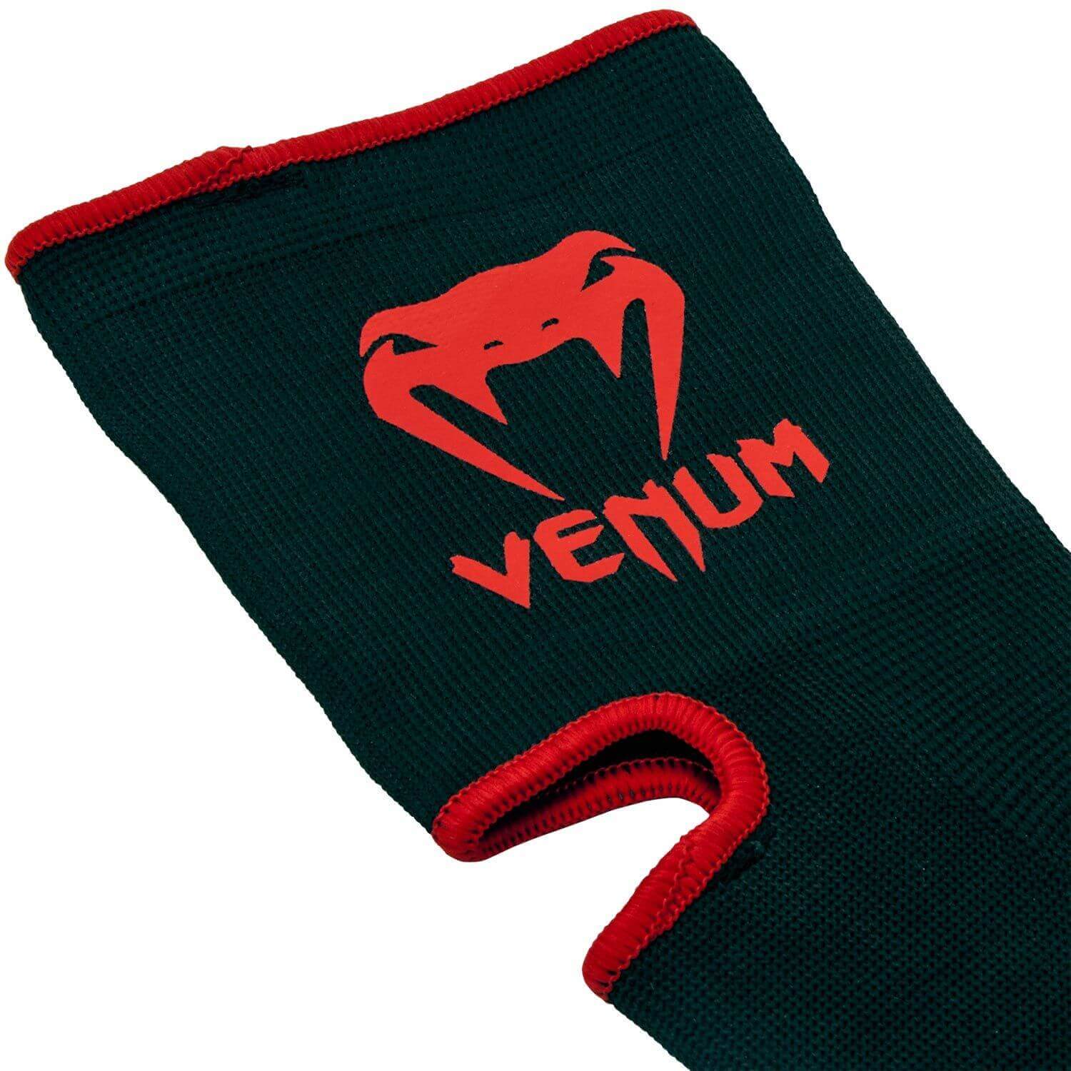 Cavigliera Kontact Venum Nero/Rosso per Kickboxing, Muay Thai, MMA
