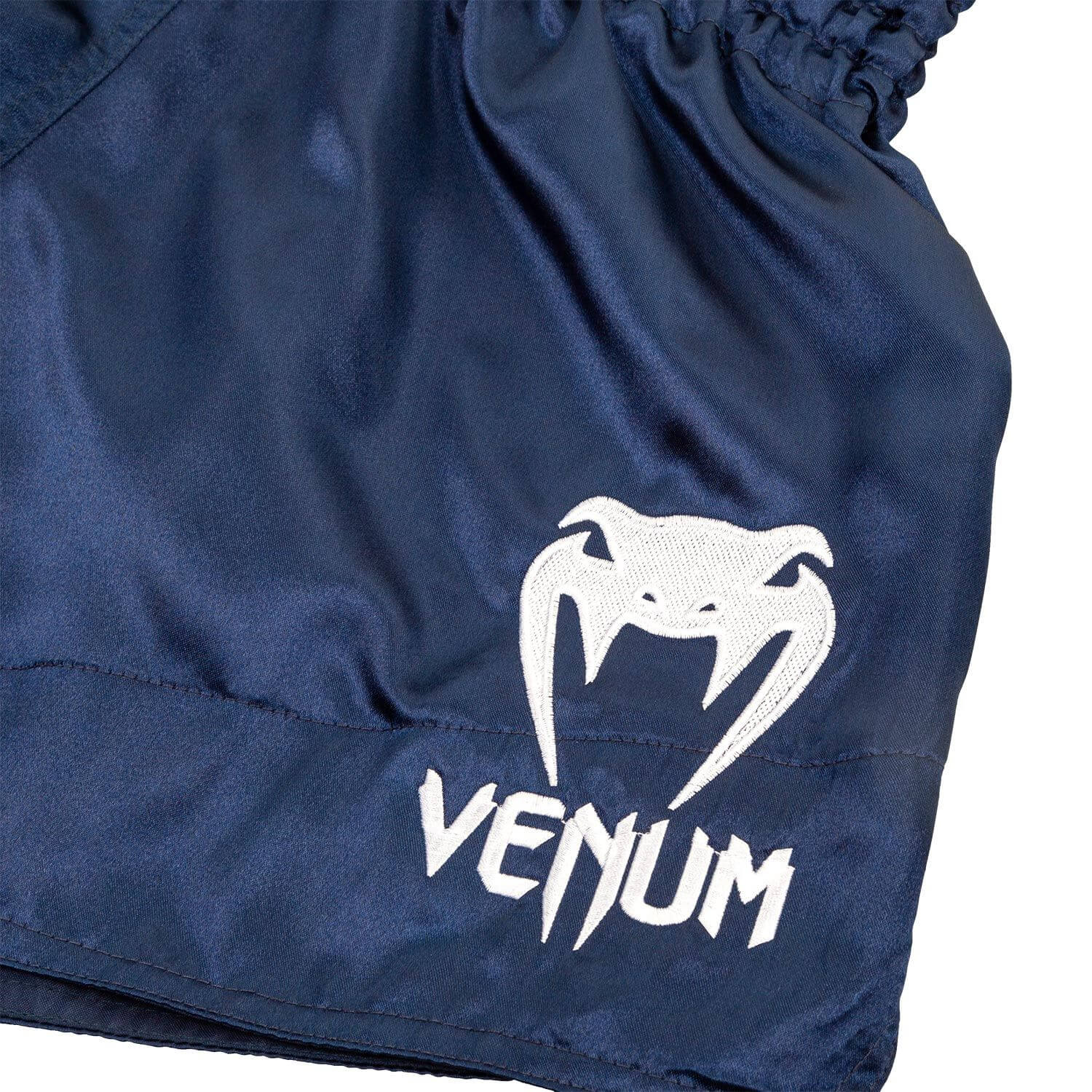 Pantaloncini Muay Thai Classic Venum Blu Navy per Thaiboxe e Kickboxing
