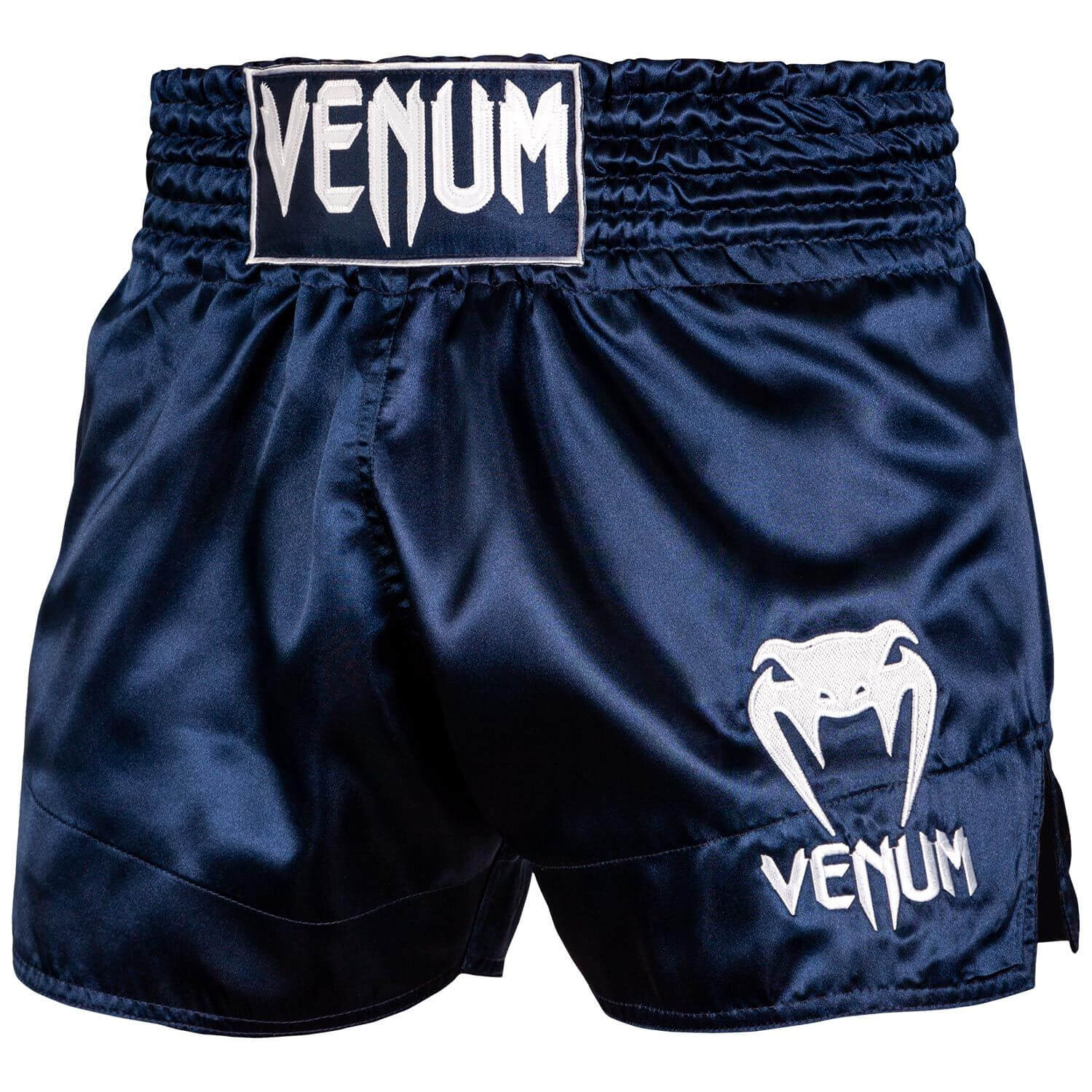 Pantaloncini Muay Thai Classic Venum Blu Navy per Thaiboxe e Kickboxing