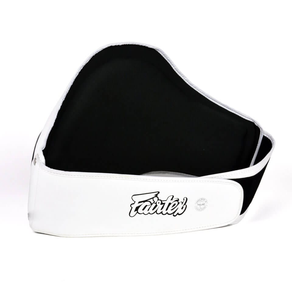 Cinturone Boxe maestro Fairtex Bianco, retro, vera pelle, allenamenti Muay Thai, Kickboxing, mma, pugilato, sport da combattimento