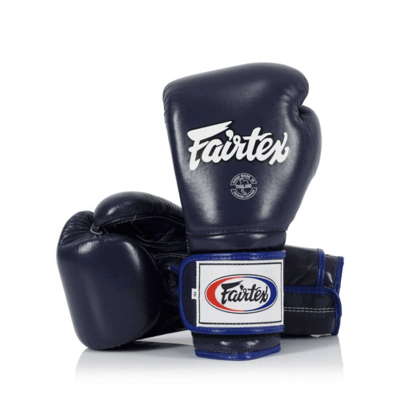 Guantoni Fairtex Mexican Style Blu in pelle, Boxe, Kickboxing e Muay Thai.