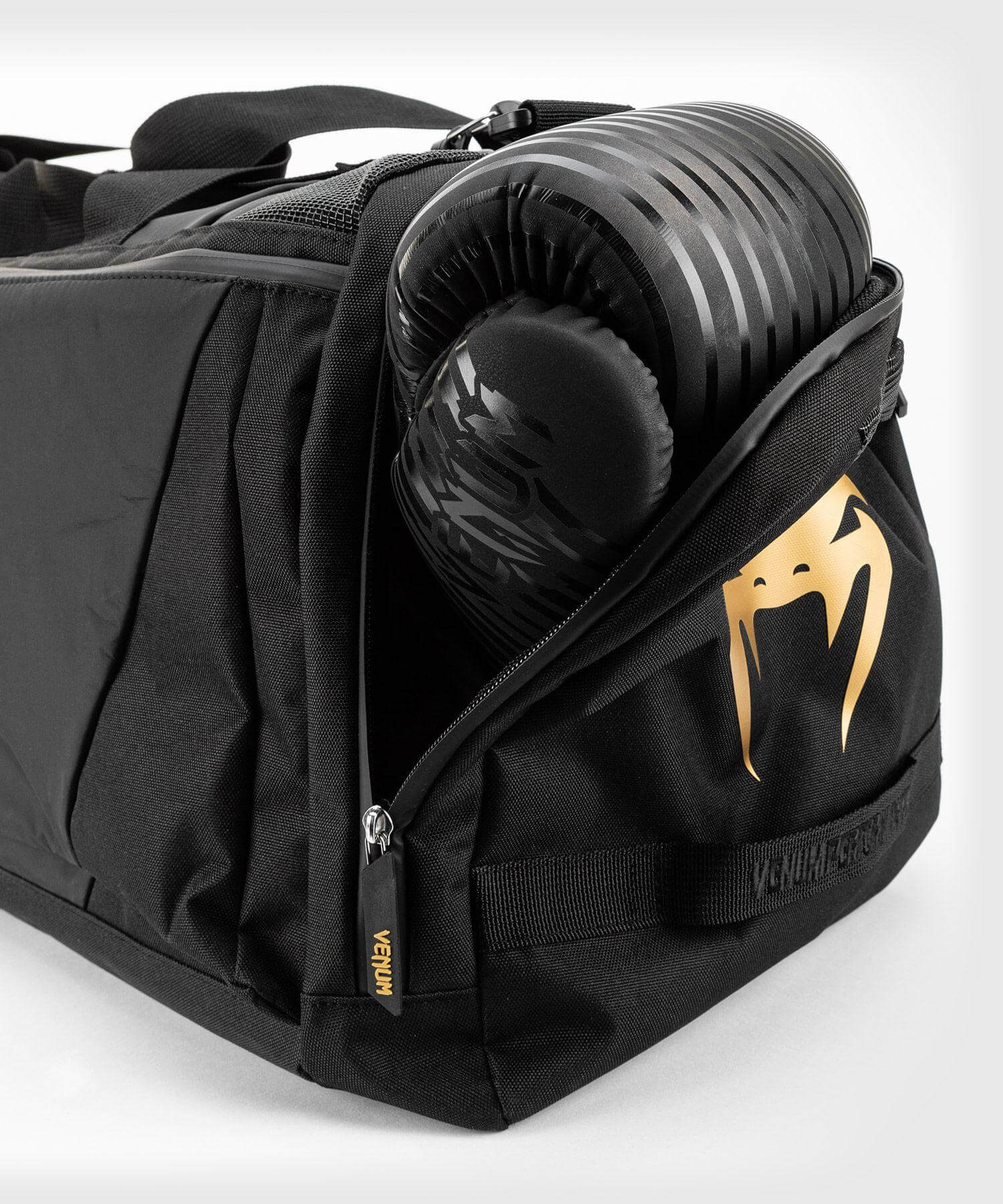 Borsone sportivo Venum Trainer Lite Evo Nero/Oro per MMA, Grappling, Brazilian Jiu Jitsu, Boxe, Kickboxing, Muay Thai