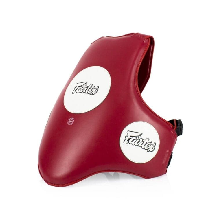 Corpetto maestro Fairtex microfiber rosso per trainer di Boxe, Kickboxing, Muaythai, MMA