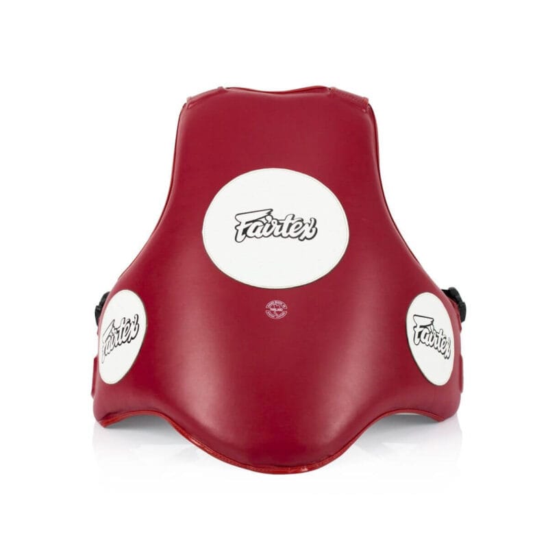 Corpetto maestro Fairtex microfiber rosso per trainer di Boxe, Kickboxing, Muaythai, MMA