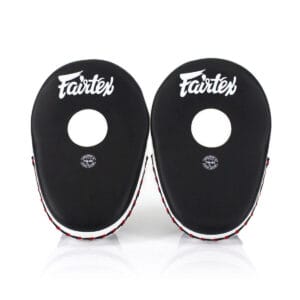 Focus Long Fairtex microfiber bianco/nero per allenamento di Boxe, Muaythai, kickboxing, MMA