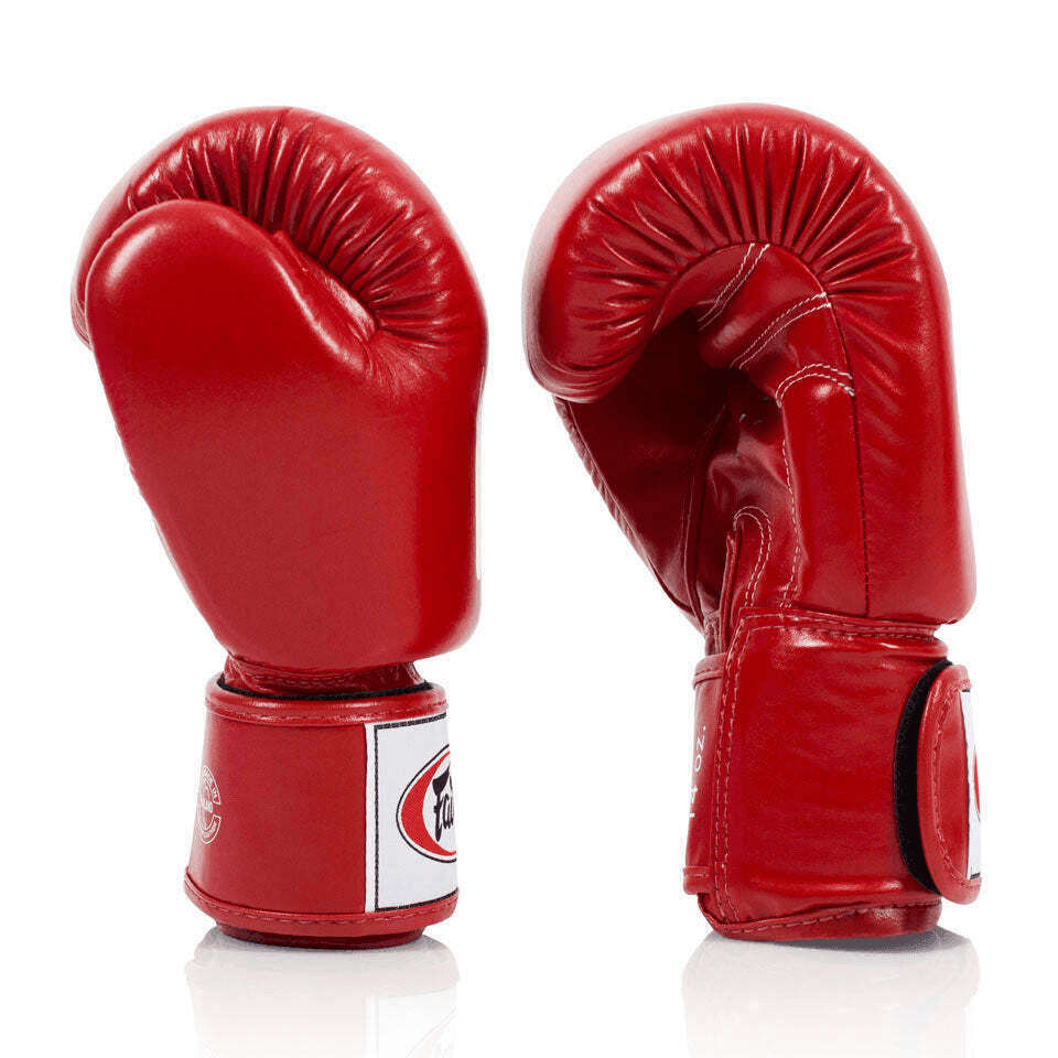 Guantoni Fairtex Rosso Bianco Muay Thai per allenamentie di Boxe e Kickboxing