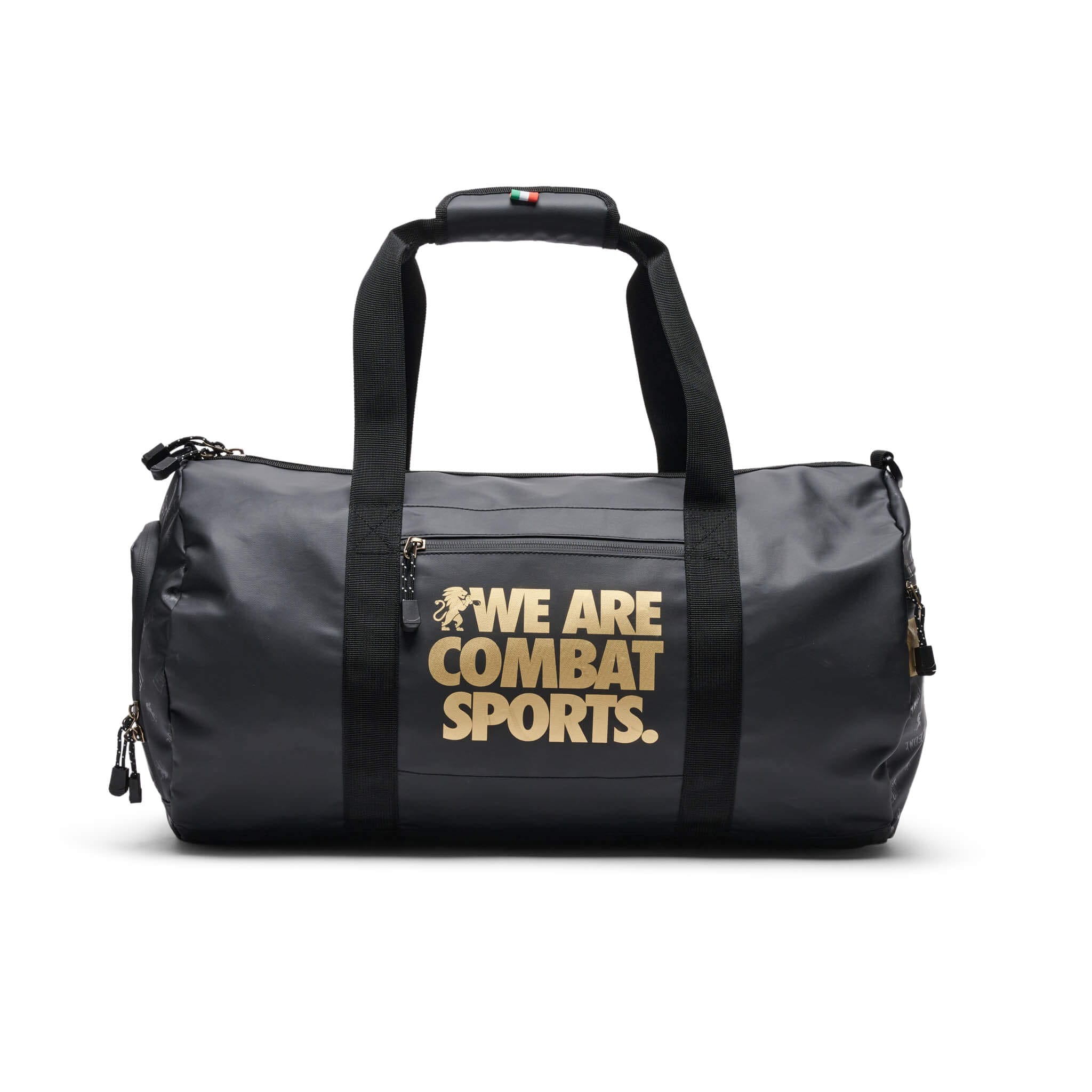 Borsa Palestra Leone1947 DNA Nero e Oro per Boxe, Kickboxing, MMA e Muay Thai. Piccola, leggera, non ingombrante, può riporre una quantità limitata di attrezzatura.