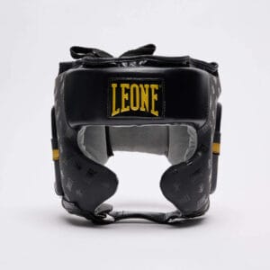 Caschetto Nero DNA Leone1947 per Sparring di Boxe, Kickboxing, Muaythai ed MMA