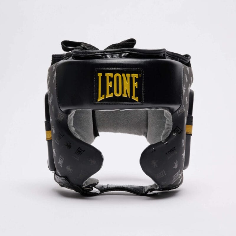 Caschetto Nero DNA Leone1947 per Sparring di Boxe, Kickboxing, Muaythai ed MMA