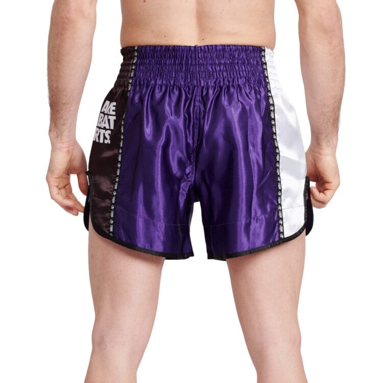 Pantaloncini Muaythai/Kickboxing leone1947 Training Viola, per allenamentie match di Muaythai e Kickboxing