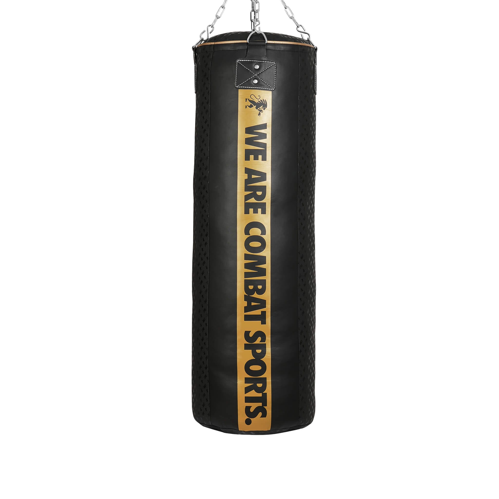 Sacco Leone 1947 DNA Nero con dettagli, scritte e logo in Oro, Sacco da appendere per allenamenti di Boxe,Kickboxing, Muay thai e MMA