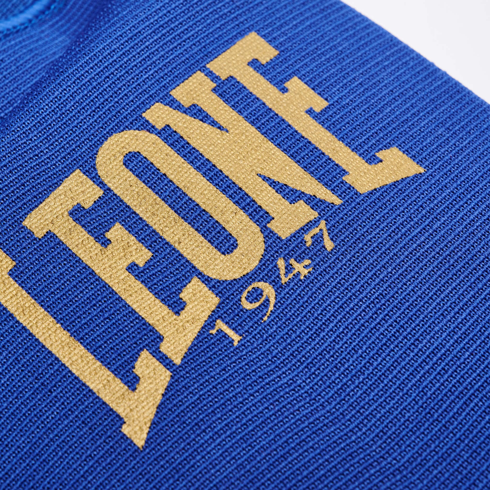Paratibie a Calza DNA Leone1947 Blu per match e allenamenti bambini di Muay Thai, Kickboxing e MMA