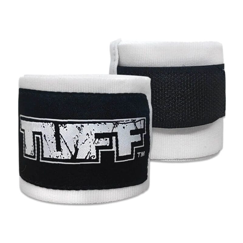 Fasce Boxe 4,5m TUFF Bianco per allenamenti e match di Pugilato, Muaythai, Kickboxing ed MMA.