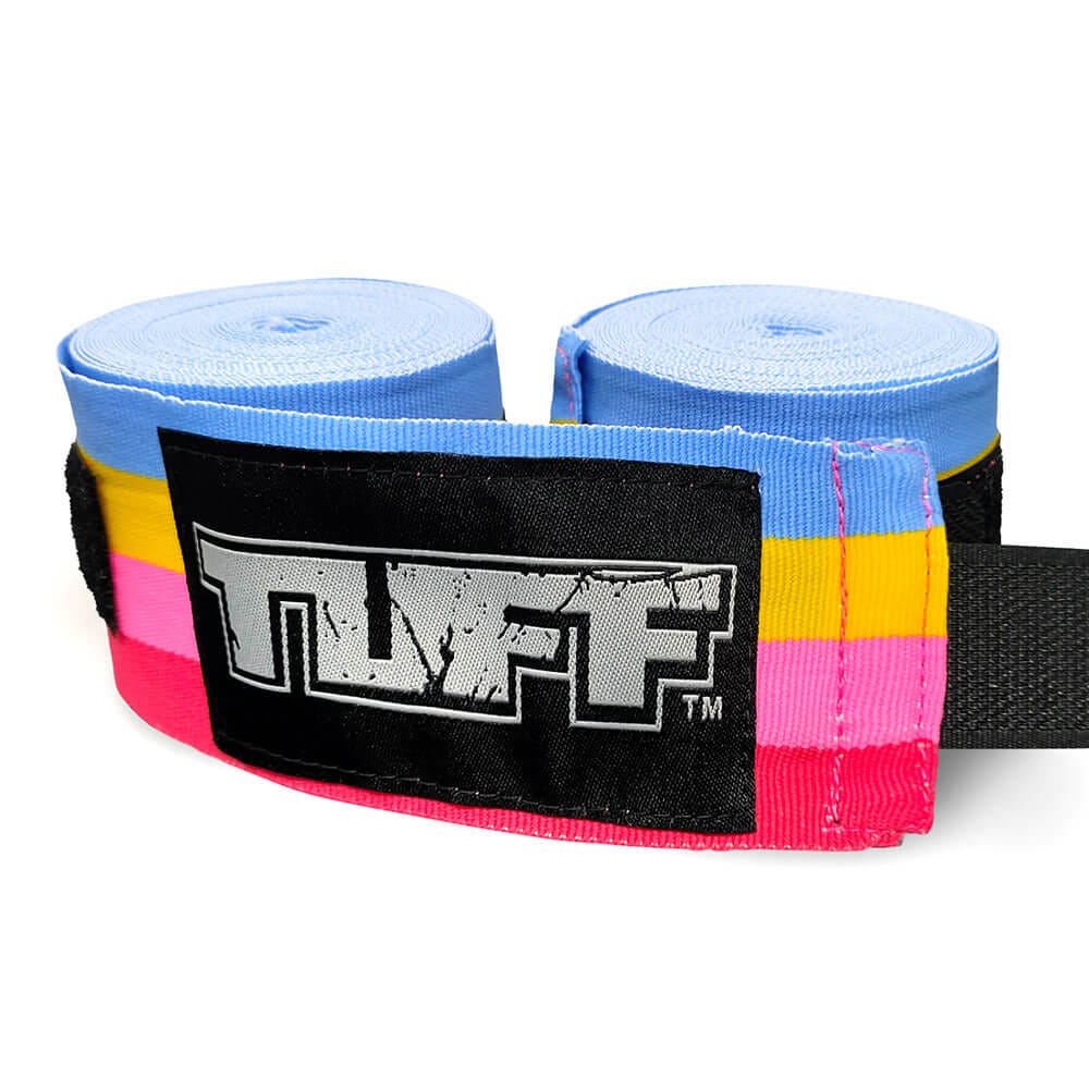 Fasce Boxe 4,5m TUFF Rainbow per allenamenti e match di Pugilato, Muaythai, Kickboxing ed MMA.
