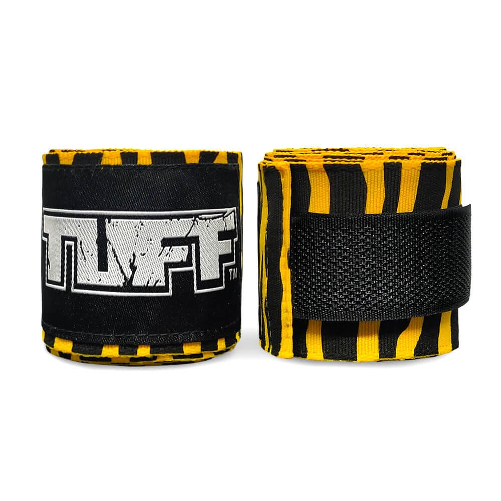 Fasce Boxe 4,5m TUFF Gold Tiger per allenamenti e match di Pugilato, Muaythai, Kickboxing ed MMA.