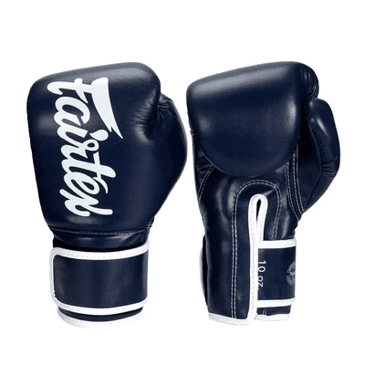 Guantoni Fairtex Microfiber blu per Boxe , Muay Thai, Kickboxing