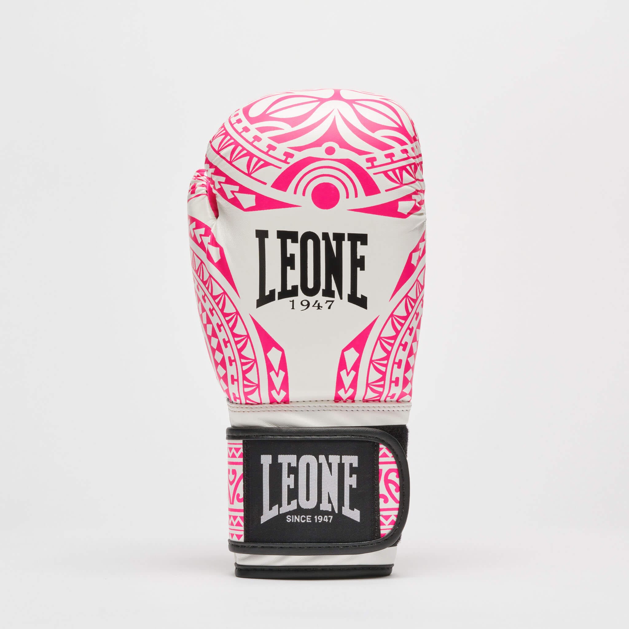 Guantoni Muay Thai Leone1947 Haka Bianco/Fucsia