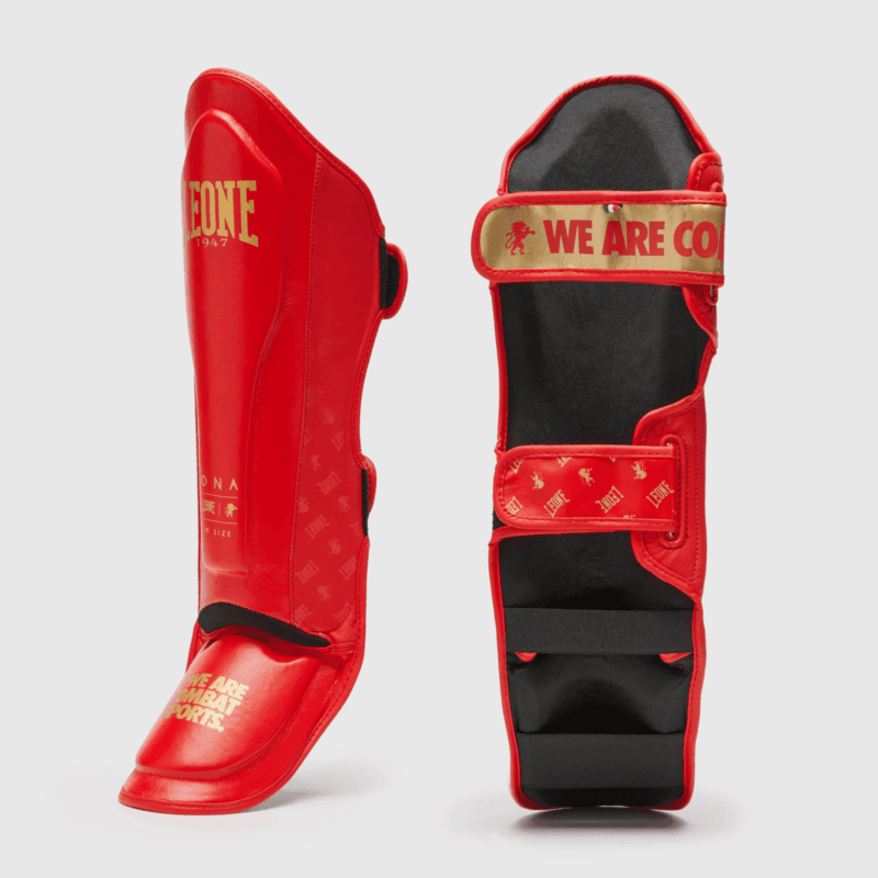 Paratibie Leone 1947 DNA Rosso per Muay Thai, Kickboxing ed MMA.