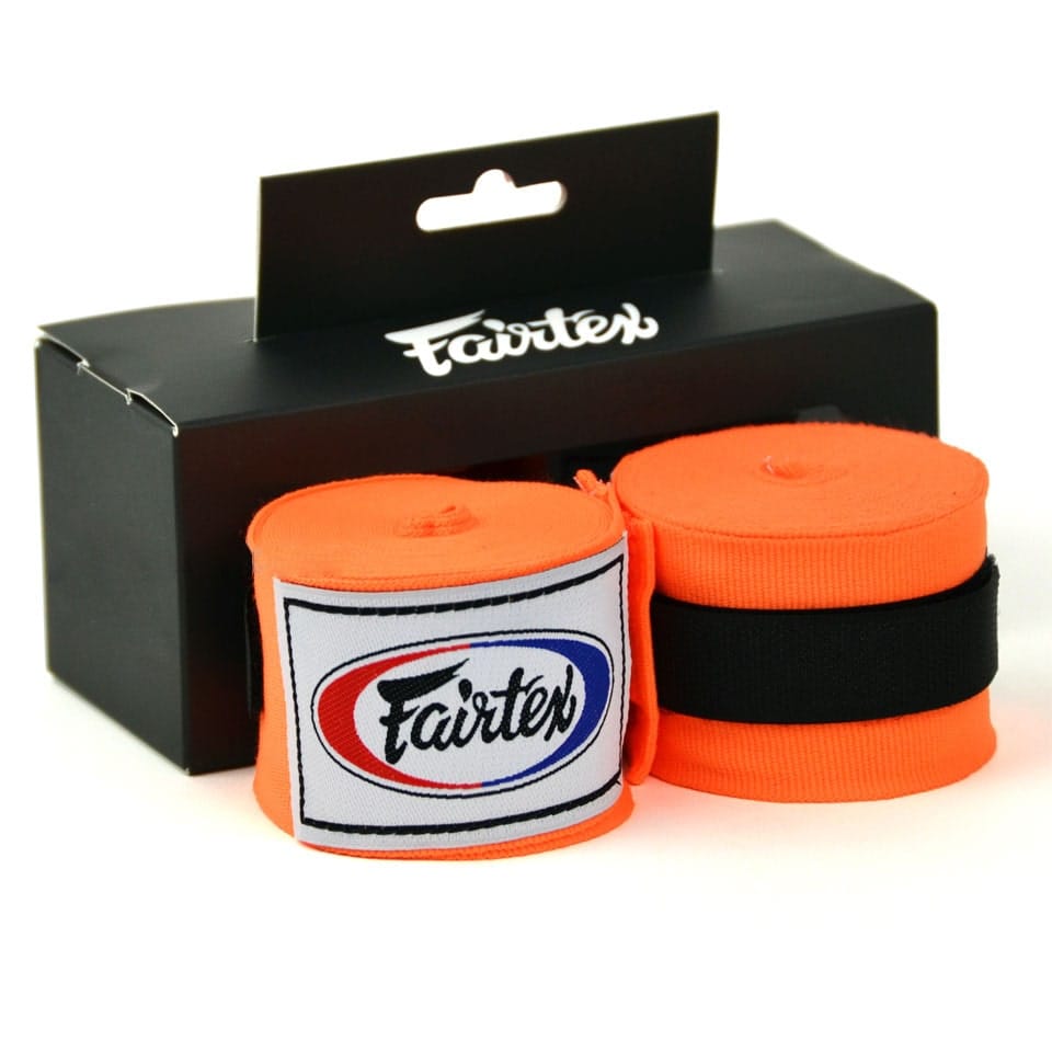 Fasce/Bendaggi Boxe Fairtex arancione 4,5m per allenamenti di Muay Thai, Kickboxing ed MMA.
