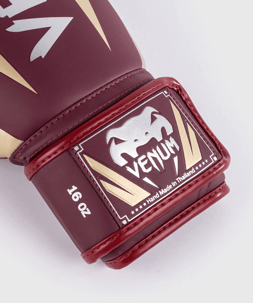 Guantoni Venum ELITE Bordeaux per allenamenti e match di Muay Thai, Kickboxing e Boxe.