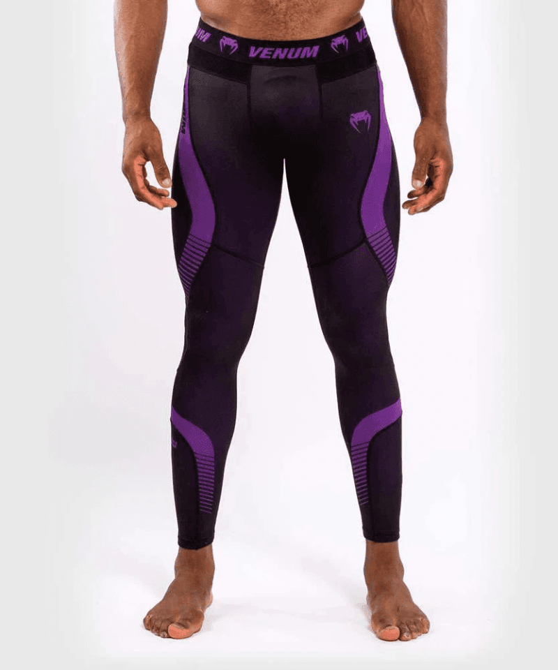 Pantaloni a compressione Venum No Gi Viola per BJJ, MMA, Grappling, Boxe, Kickboxing e Muay Thai