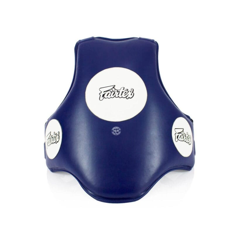 Corpetto Maestro Fairtex Blu per trainer di Muay Thai, Kickboxing, Boxe ed MMA. Imbottitura extra resistente, Cinghie solide e robuste per una durata eccellente.