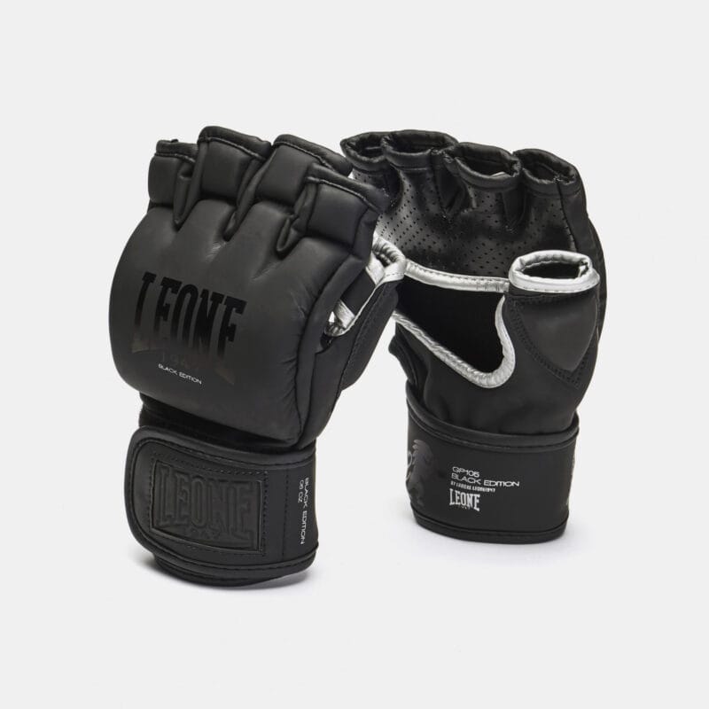 Guanti MMA 4oz Leone 1947 Black Edition neri per MMA e difesa personale