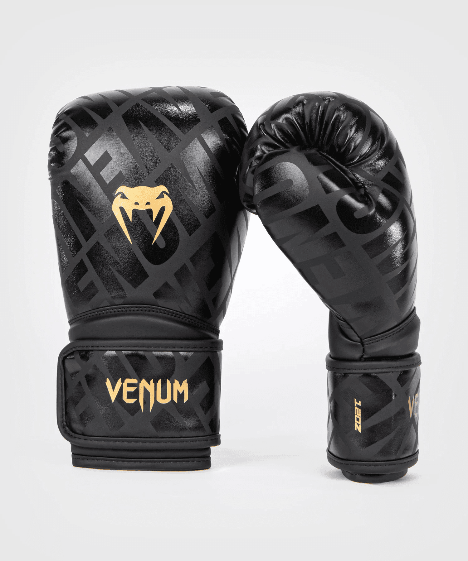 Guantoni Venum Contender 1.5 XT Nero/Oro per allenamenti di Boxe, Kickboxing,e Muay Thai. Prodotto entry level.