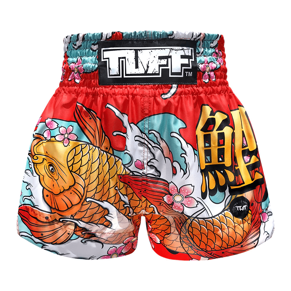 Pantaloncini Muay Thai Tuff Red Koi Fish