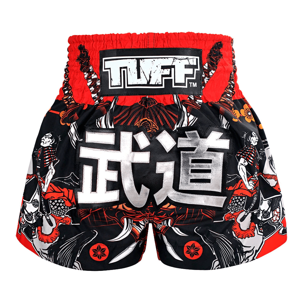 Pantaloncini Muay Thai Tuff Tora Samurai per allenamenti e match di Muay Thai, Kickboxing. Realizzati in Morbido Microfiber, leggeri e resistenti.