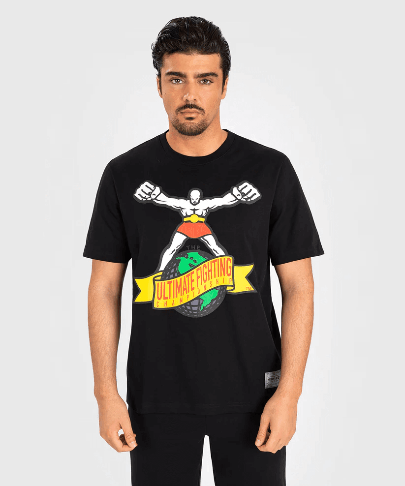 T-Shirt UFC Venum Ulti-Man nero. Logo prima edizione UFC 1 del 1993. in Cotone con logo originale UFC.