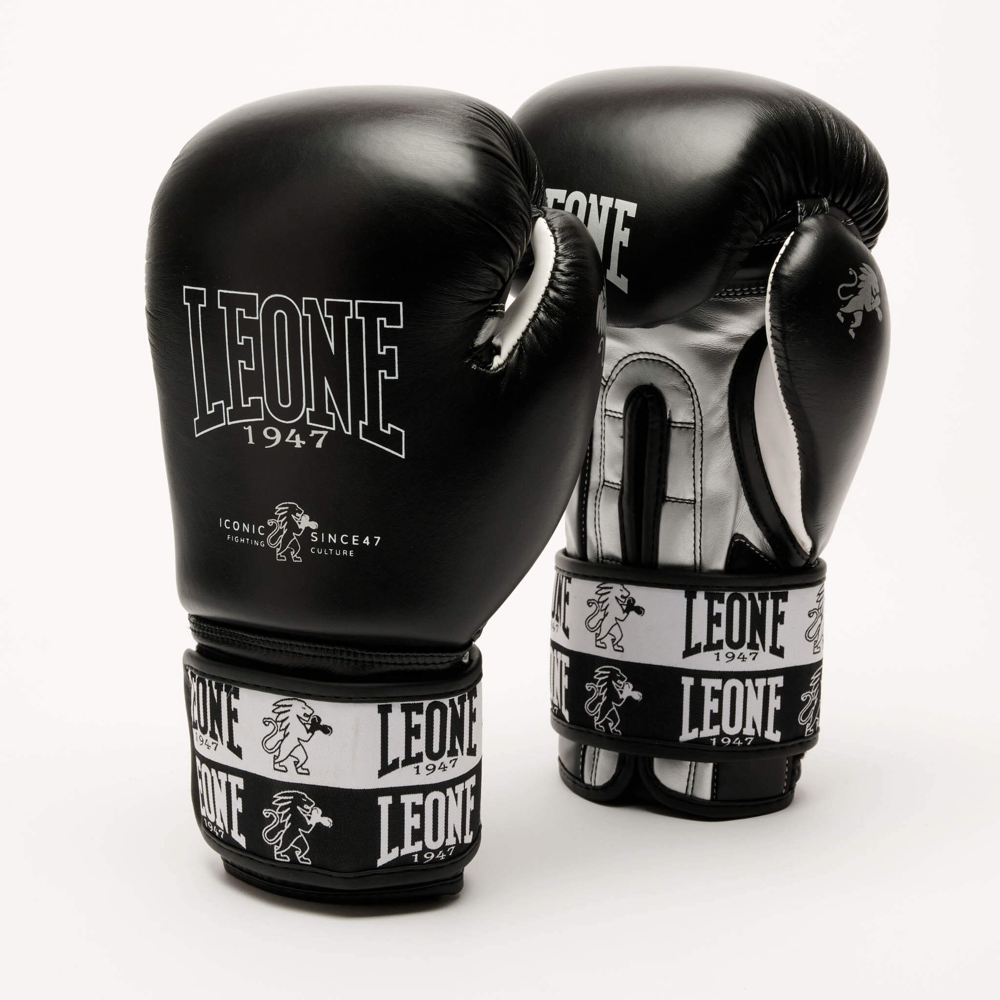 Guantoni Leone 1947 Iconic Nero GN208 per Boxe, Muay Thai e Kickboxing