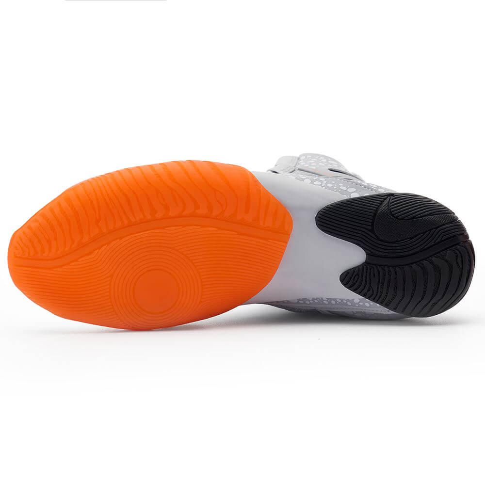 Scarpe da Boxe Nike HyperKO 2.0 Electric Safari Olympic Special Edition Bianco/Arancione per allenamenti e match di Boxe. Stivaletti da Boxe, massimo sostegno e massima aderenza per avere un grip ed una tenuta massima.
