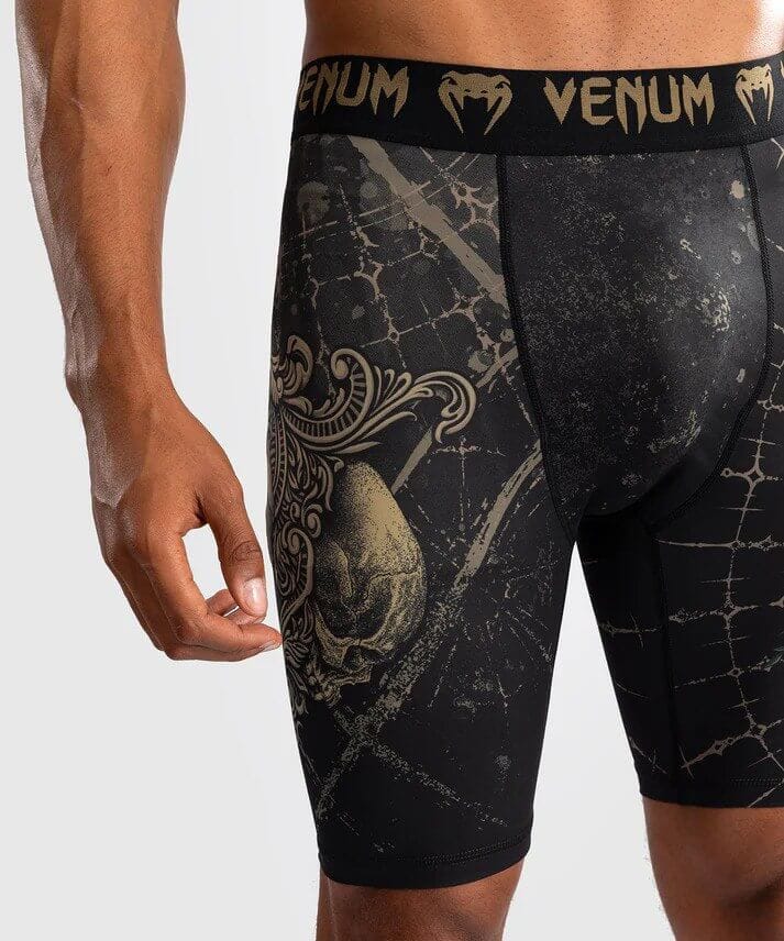 Pantaloncini a compressione Vale Tudo Venum Santa Muerte 5.0 per MMA, Grappling No Gi e Sport da Combattimento in tessuto tecnico