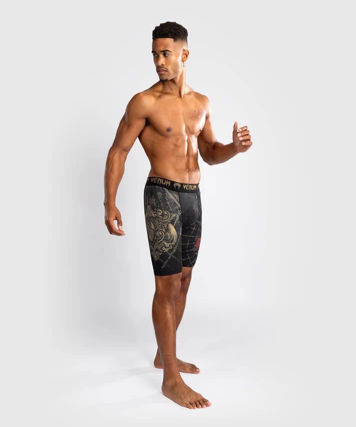 Pantaloncini a compressione Vale Tudo Venum Santa Muerte 5.0 per MMA, Grappling No Gi e Sport da Combattimento in tessuto tecnico