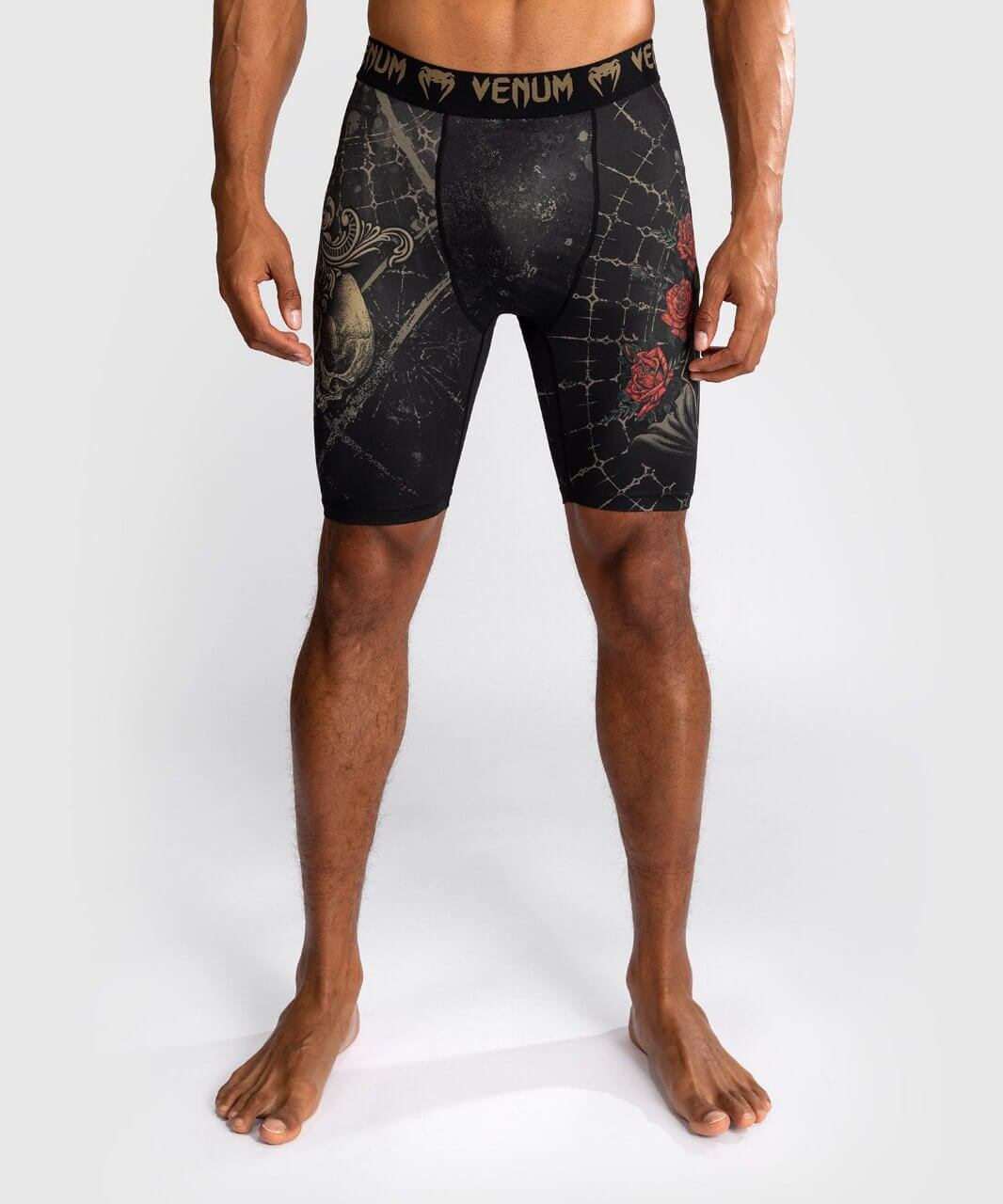 Pantaloncini a compressione Vale Tudo Venum Santa Muerte 5.0 per MMA, Grappling No Gi e Sport da Combattimento in tessuto tecnico