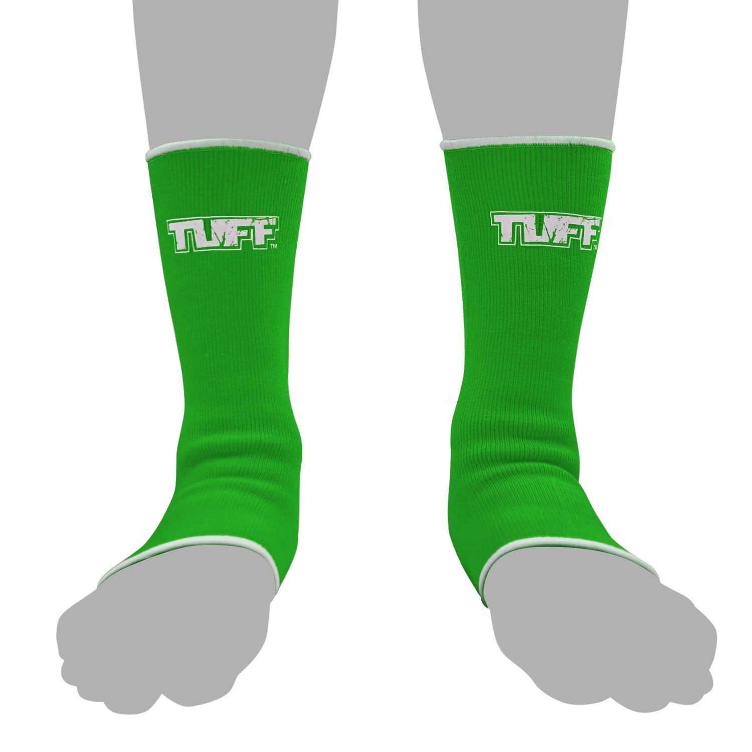 Cavigliere Tuff Verde per Muay Thai e Kickboxing. Cavigliere per sostegno alla caviglia.