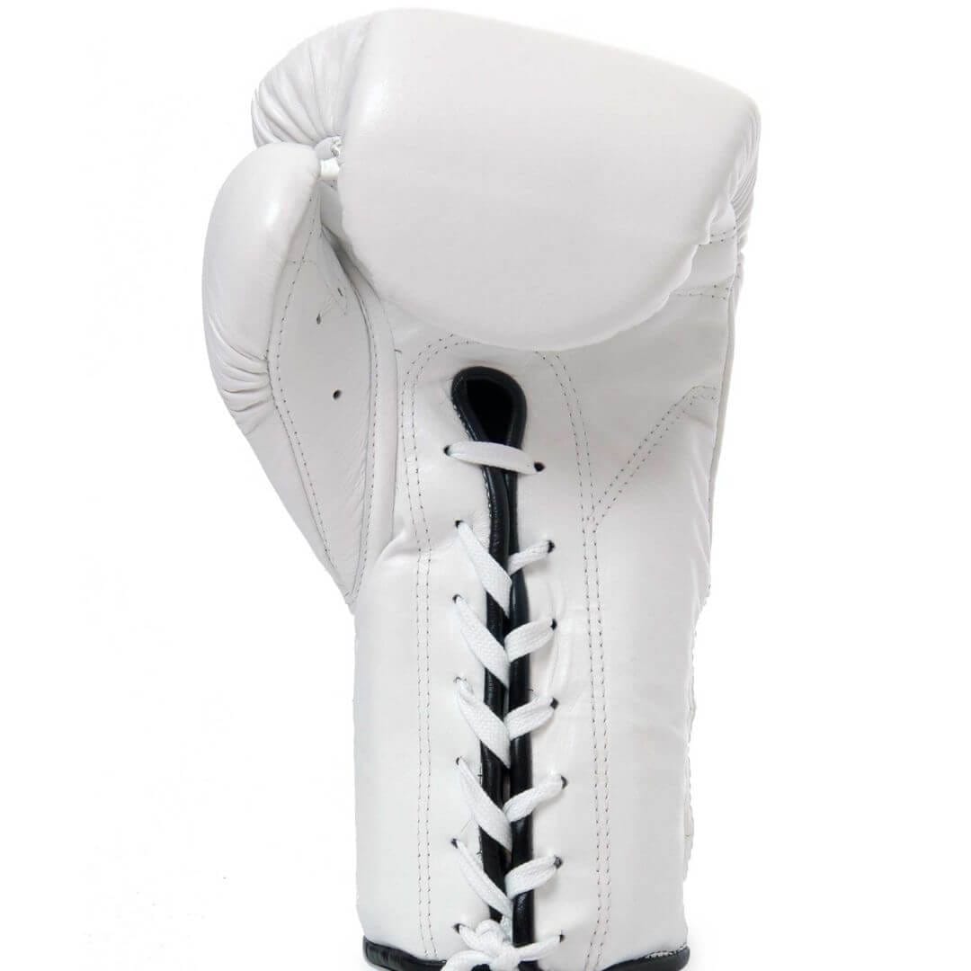 Guantoni Fairtex Mexican Style BGL7 Bianco con chiusura Laccio per match di Muay Thai, Boxe, Kickboxing. Guantoni BGL7 Mexican Style in pelle con lacci per allenamenti di Boxe