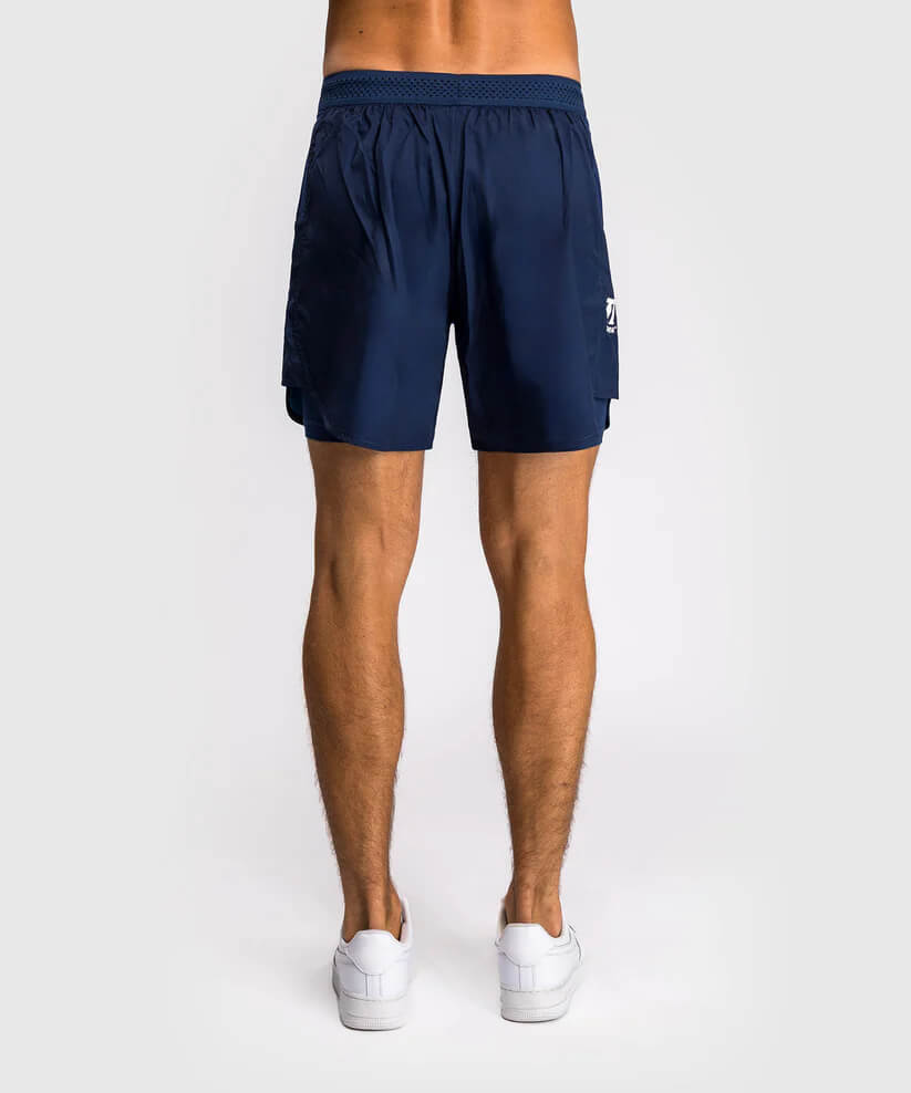 Pantaloncini da allenamento VENUM X TOP RANK Original Blu con compressor short per MMA, Grapling, No GI, Boxe e Kickboxing.