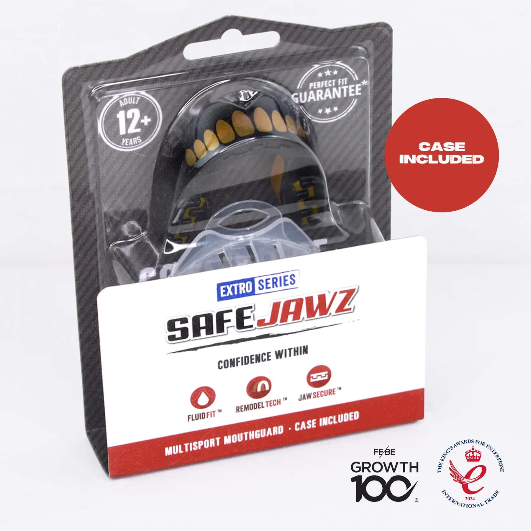 Paradenti Safejawz Extro Goldie, per allenamenti e Match di Boxe, Muay Thai, MMA e Kickboxing.