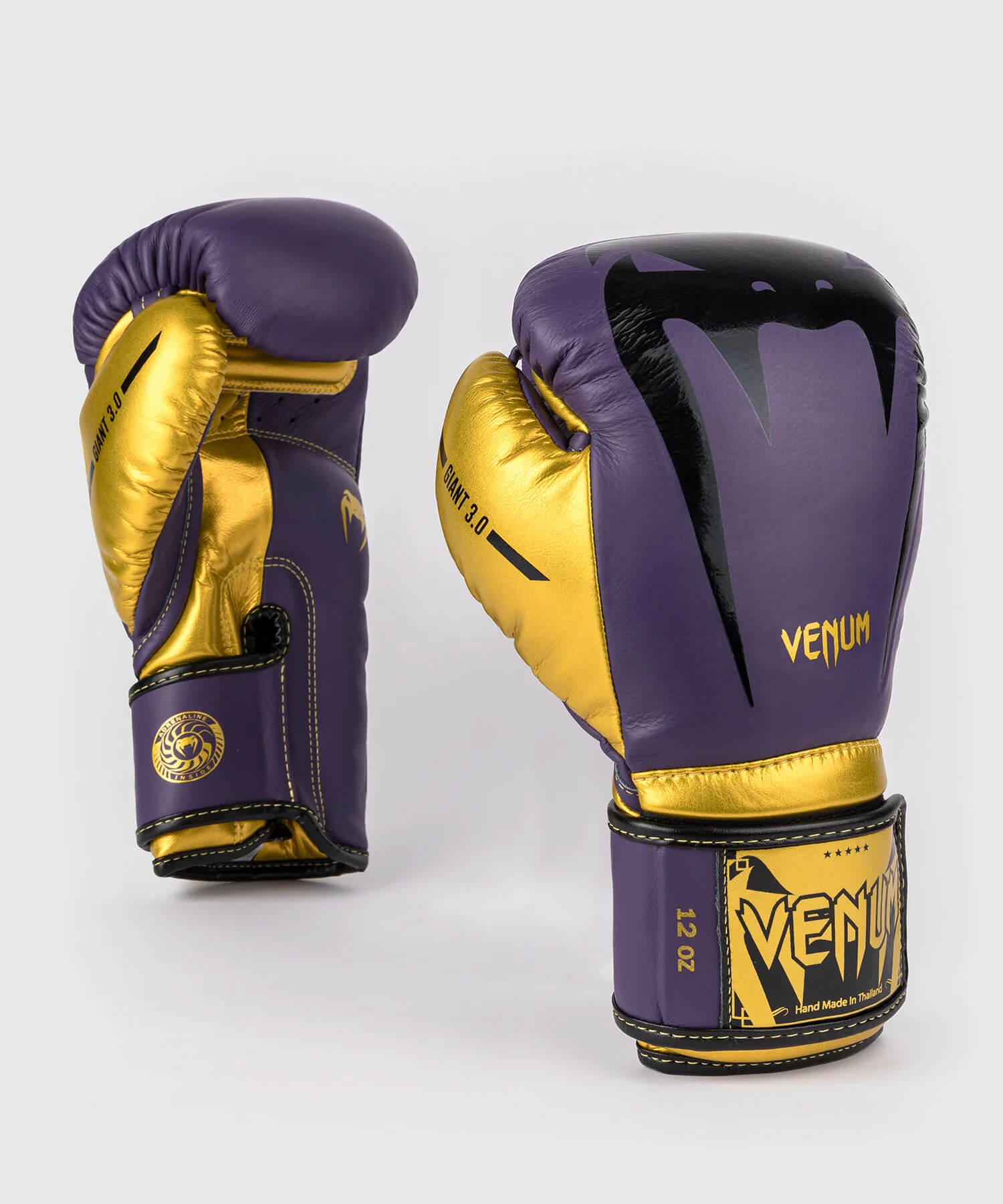 Guantoni Venum Giant 3.0 Viola/Oro per Boxe, Muay Thai, e Kickboxing. Guantoni made in Thailand Antishock, protezione 4 strati.