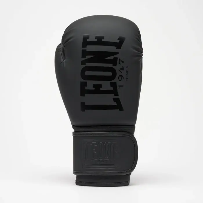 Guantoni Leone 1947 Tone X GN058 Nero per Boxe, Kickboxing e Muay Thai con velcro per principianti.